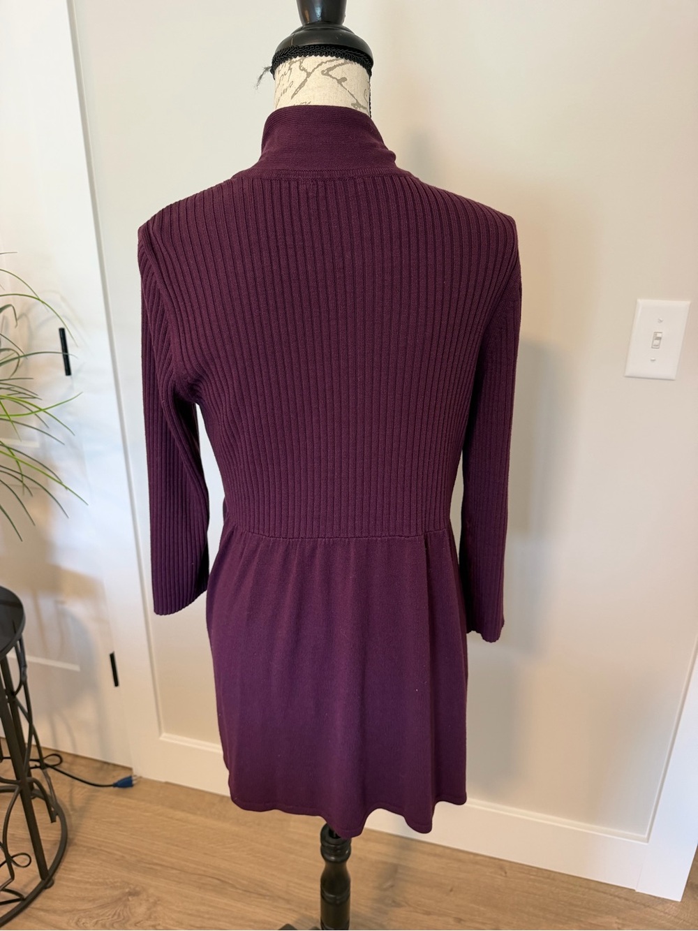 Daisy Fuentes Open-Front Ribbed Cardigan Sweater - Picture 2 of 3